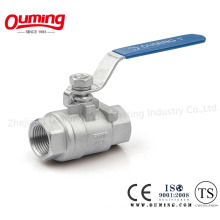 2PC Stainless steel Thread Floating Ball Valve with ISO 9001 (OEM)